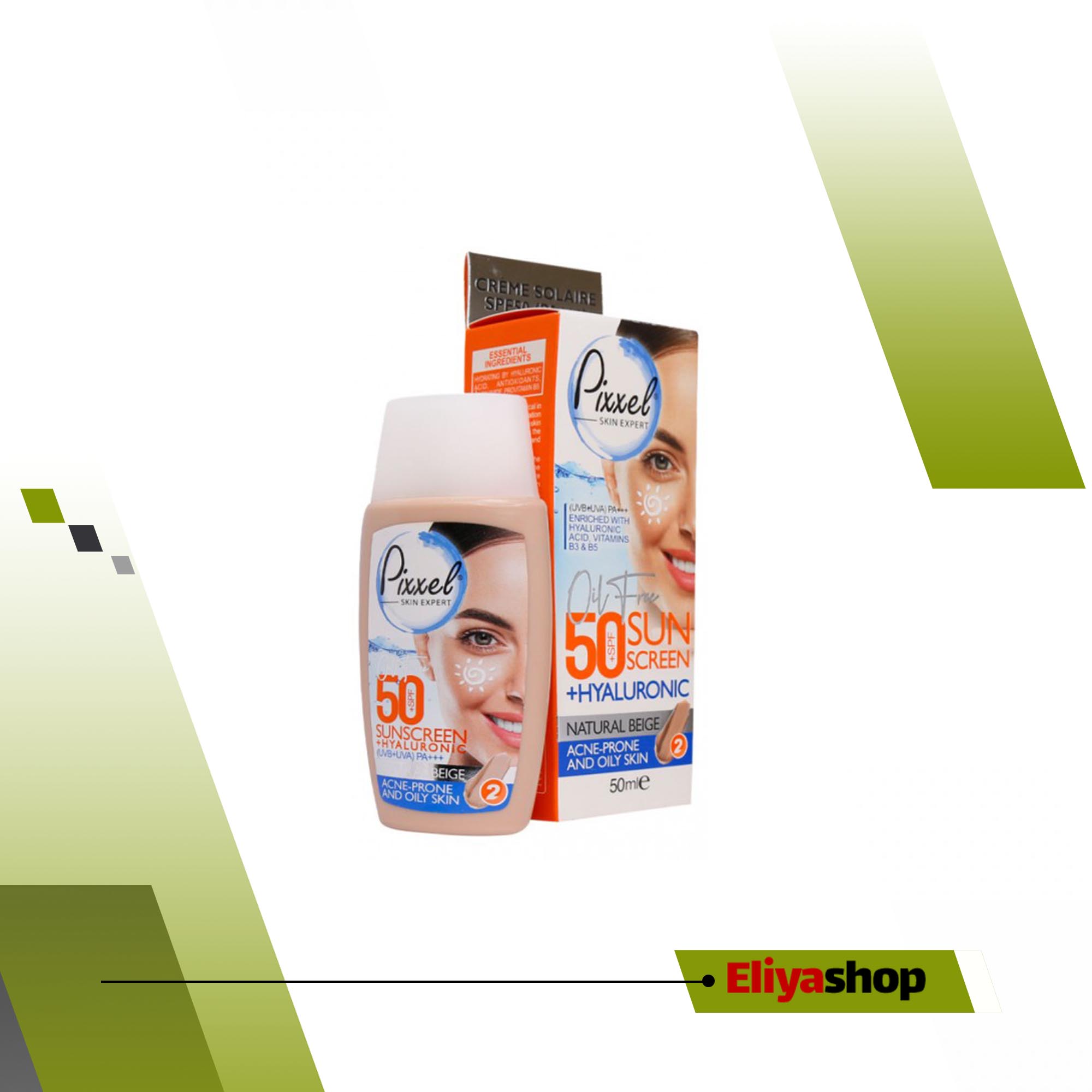 کرم ضد آفتاب رنگی پوست چرب و جوشدار +SPF50 پیکسل